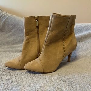 Tan bootie with studding detail